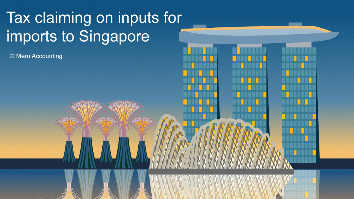 Tax claiming on inputs for imports to Singapore