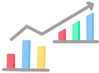 Bookkeeper on SAP HANA 16 Colorful bar graph with a rising line chart overlay, indicating growth or progress.