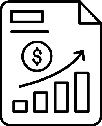 Bookkeeping with AI 9 Black silhouette of a traditional pendulum clock with visible gears.