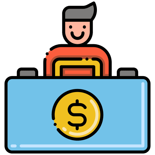 Automotive Glass and Window Tinting Services 5 Cartoon of a person with a coin on a laptop screen, representing online finance or banking.