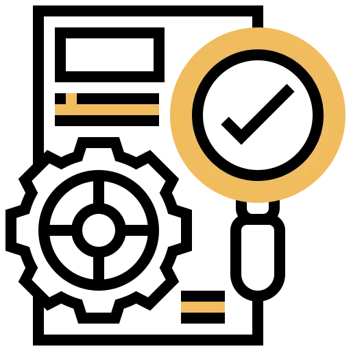 Wheel and tick sign