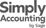Logo of Simply Accounting featuring a clean design with the brand name prominently displayed in a professional font.