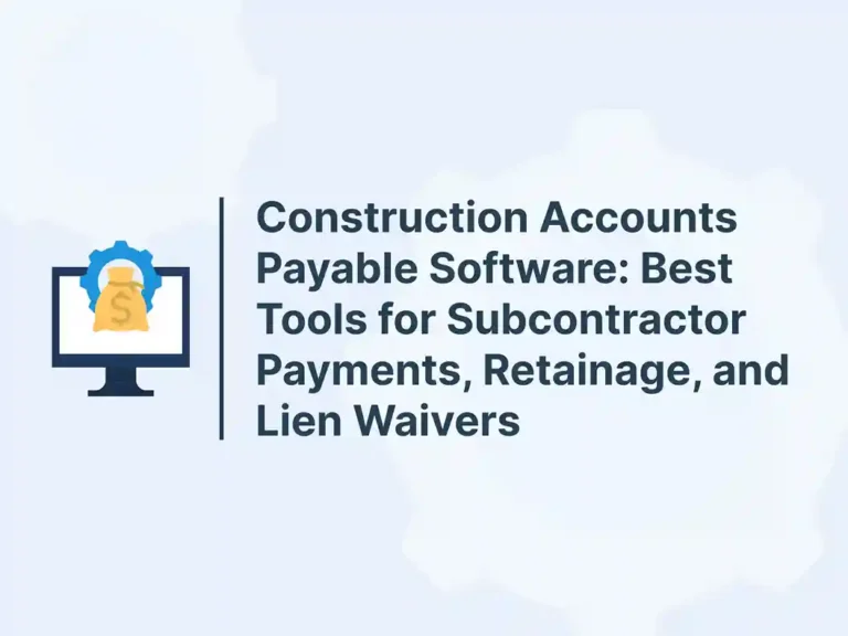 Blog and Insights 174 Construction Accounts Payable Software: Best Tools for Subcontractor Payments, Retainage, and Lien Waivers